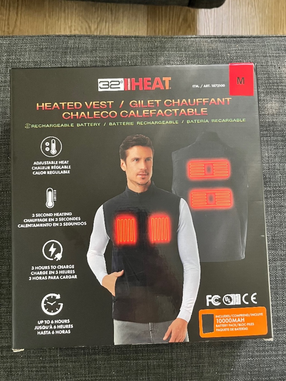 Heated vest, size M